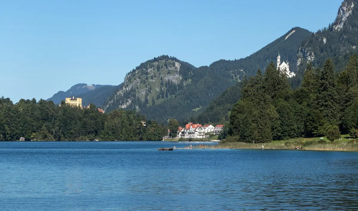 The Alpsee with Hohenschwangau Castle on the far shore